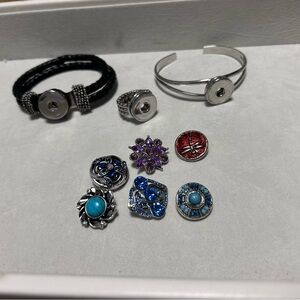 Vintage Costume Jewellery Interchangeable Charm, Bracelet and Ring Set